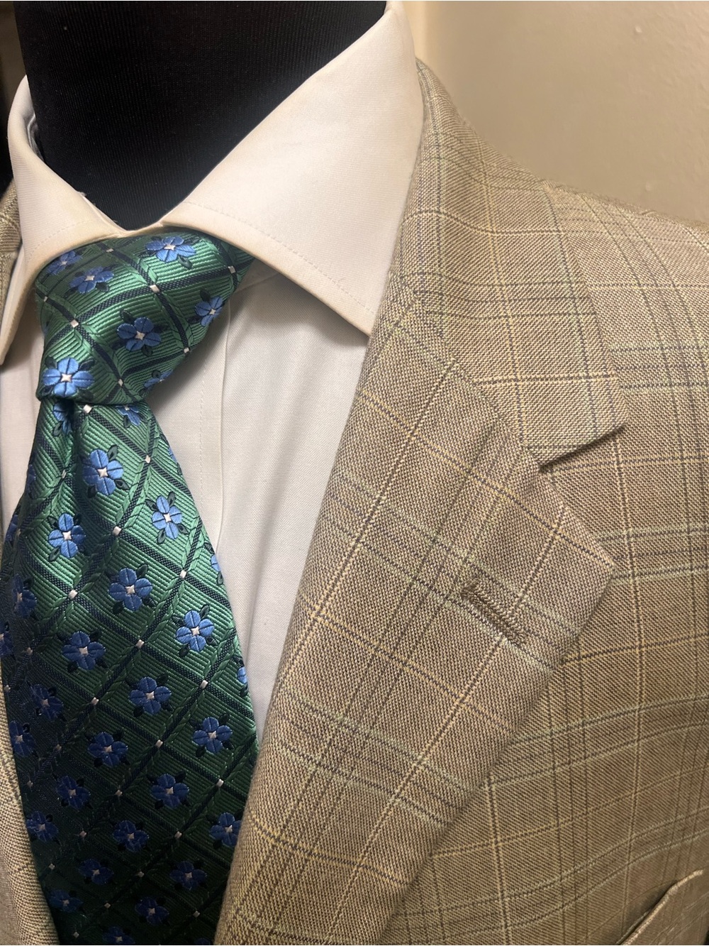 NWT Daniel Cremieux Loro Piana Worsted Wool Sport Coat Blazer Beige Men 50L - Picture 2 of 12